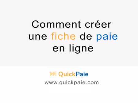 Créer une fiche de paie en ligne