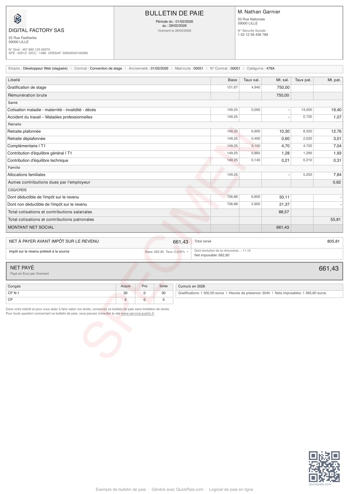 Exemple Stagiaire Informatique